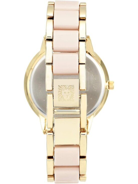 Anne Klein Women\'s Blush Pink And Gold Analog Quartz Resin Bracelet Luxury Watch main image 2